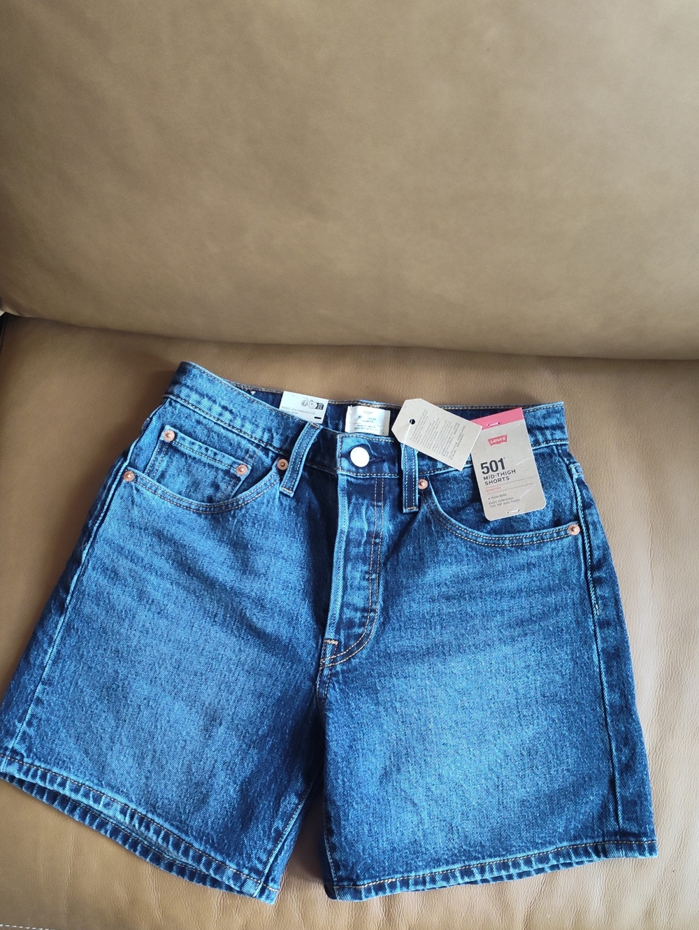Levi's Denim Shorts in Medium Blue